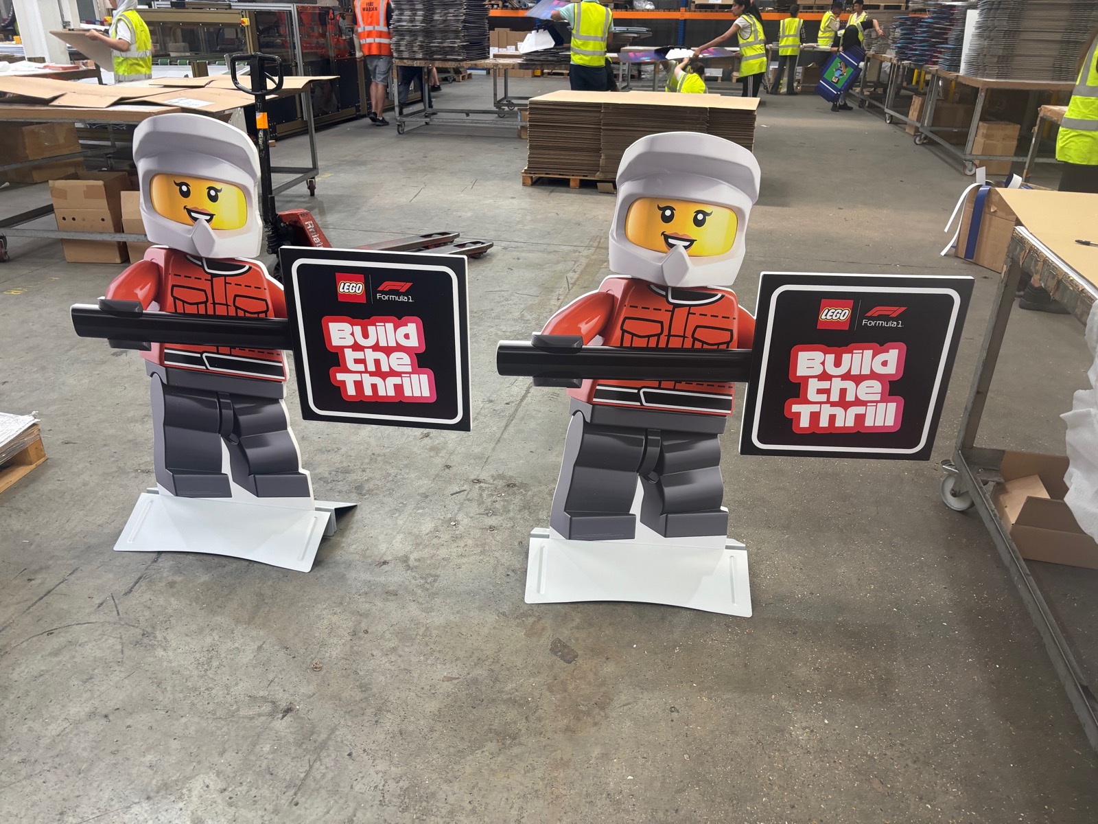 LEGO F1 - "Build the Thrill" standee cutouts