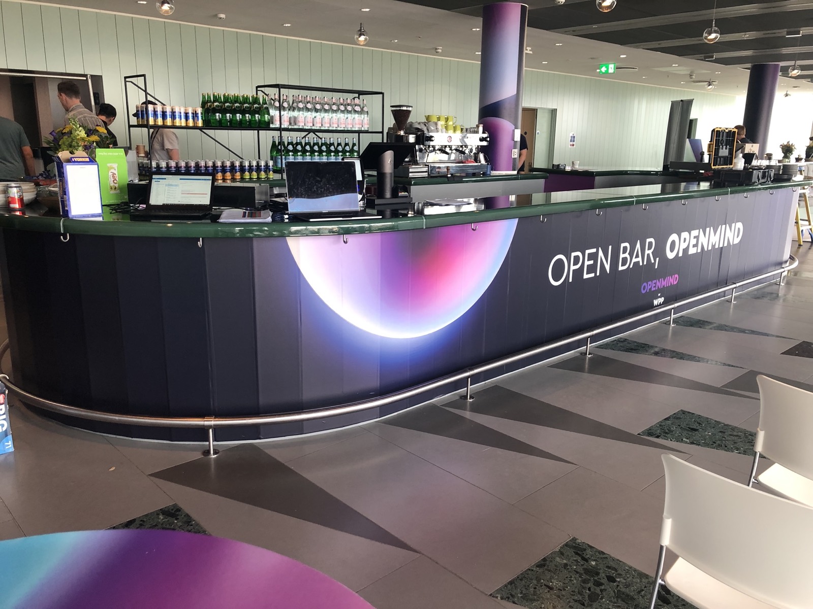 WPP Kings Cross - "Open Bar, Open Mind" graphic
