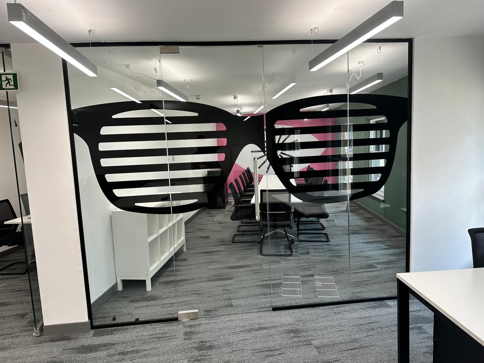 Meeting room glazing - custom graphic